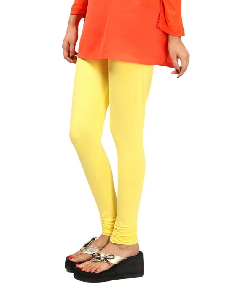 Menza Fashion Yellow Cotton Leggings Price in India Buy Menza Fashion