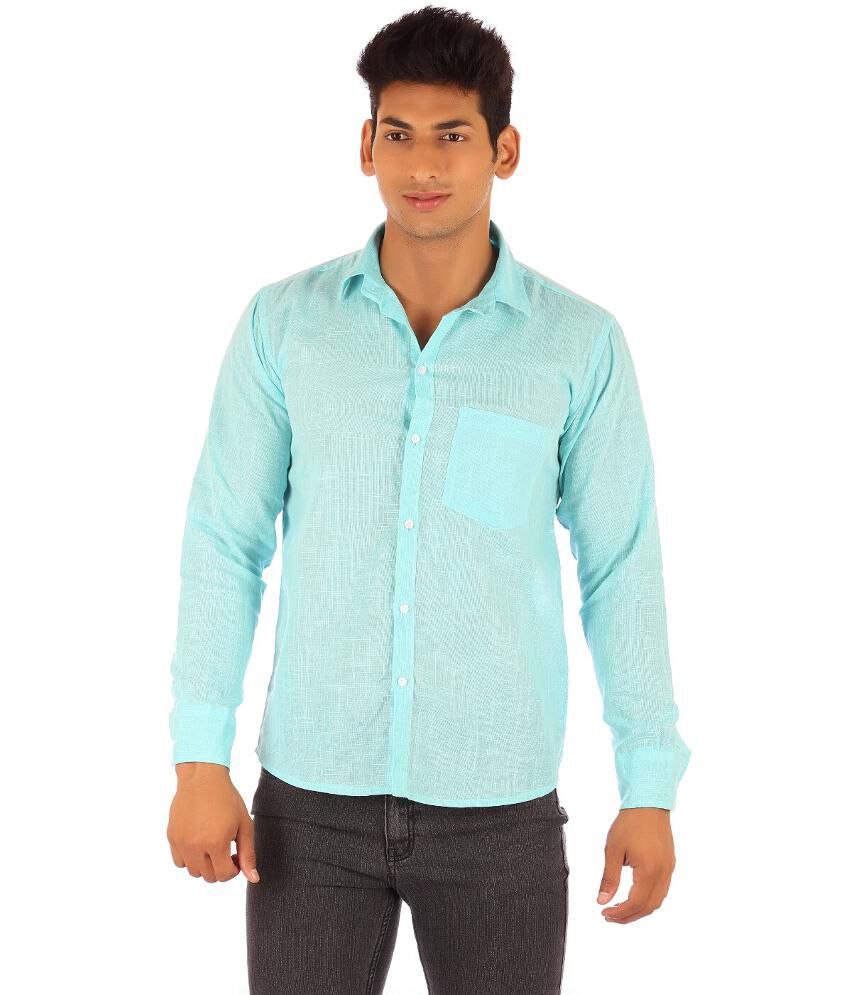 Ojjo Blue Casuals Shirt - Buy Ojjo Blue Casuals Shirt Online at Best ...
