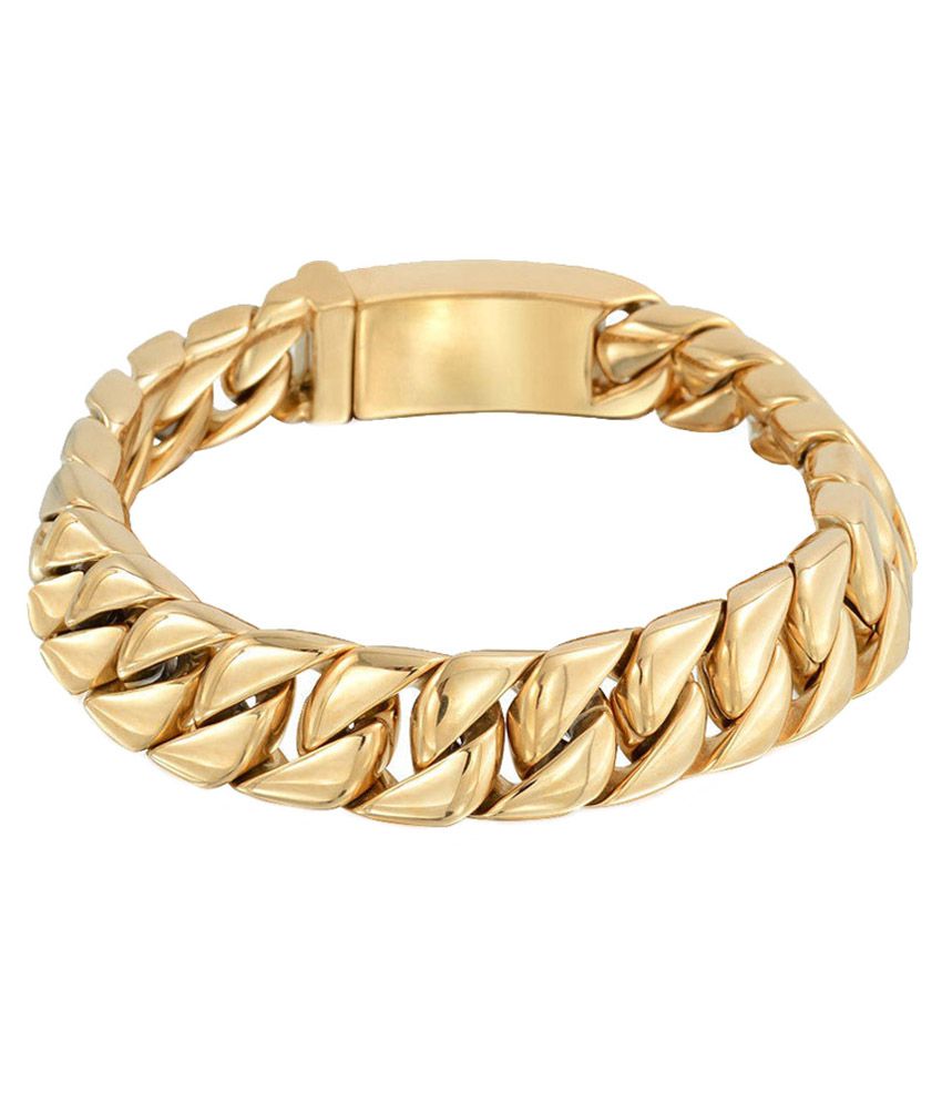 24 Carat Gold Foil Stainless Steel Bracelet: Buy 24 Carat Gold Foil ...