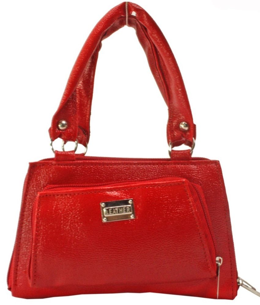 osprey red leather shoulder bag