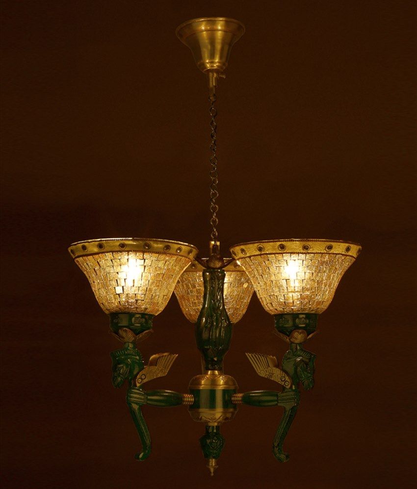 Fos Lighting Pegasus Seahorse 3 Light Chandelier Golden Fos Lighting Pegasus Seahorse 3 Light Chandelier Golden