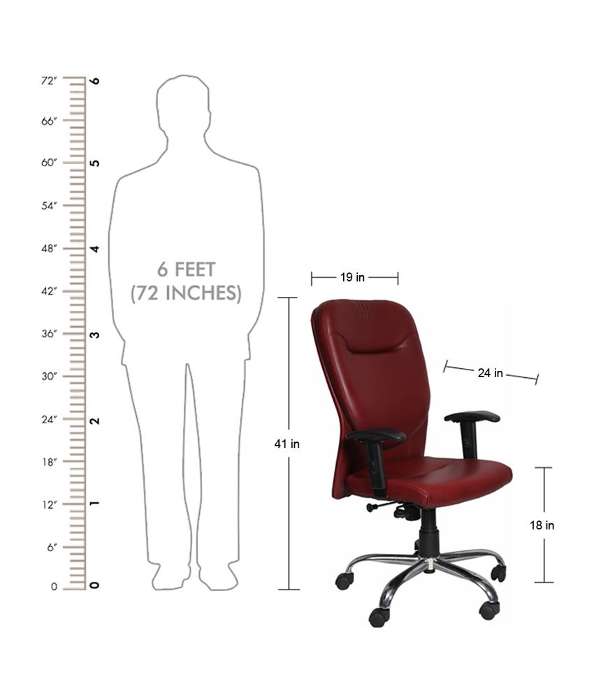 High Back Office Chair in Maroon - Buy High Back Office Chair in Maroon