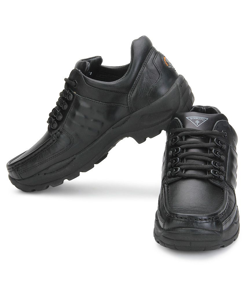 woodland black shoes price