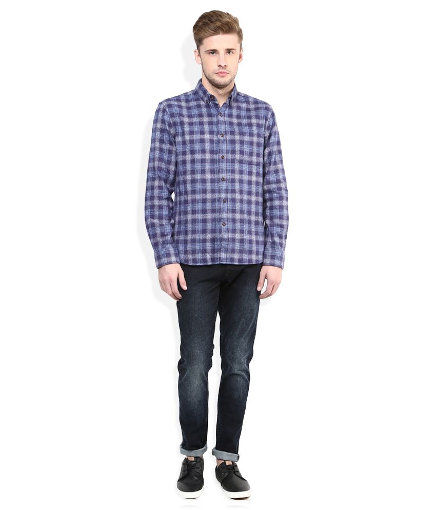 giordano blue shirt