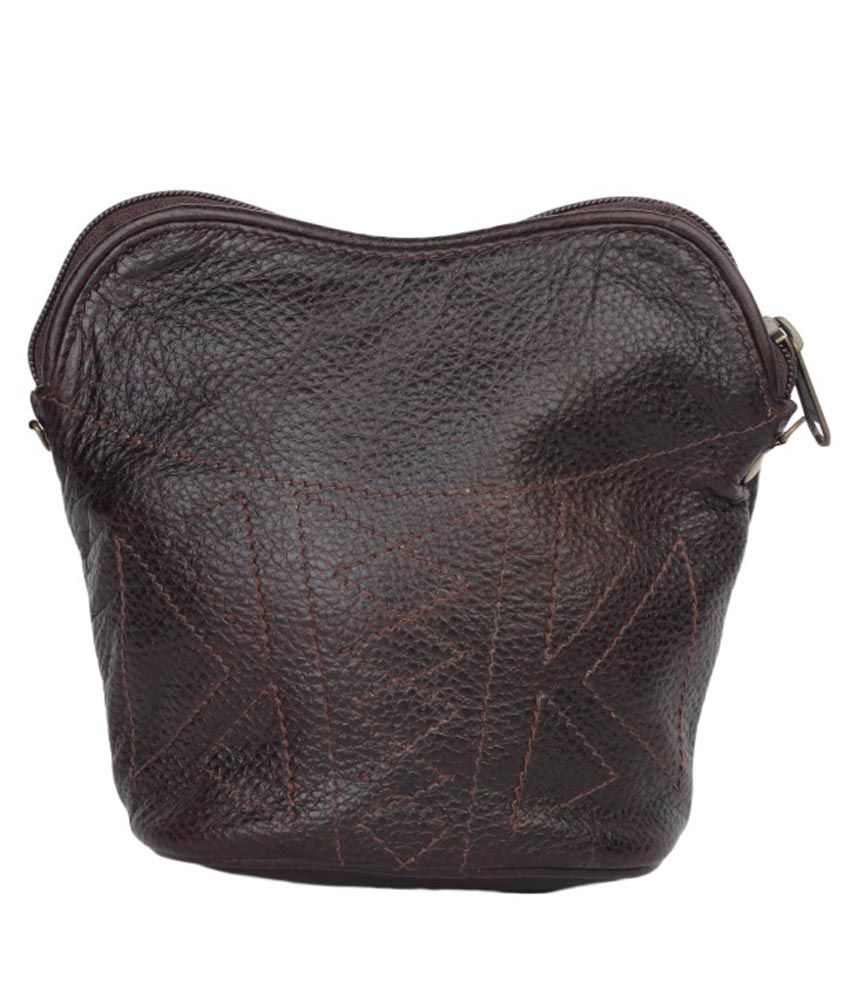 brown leather hand bag