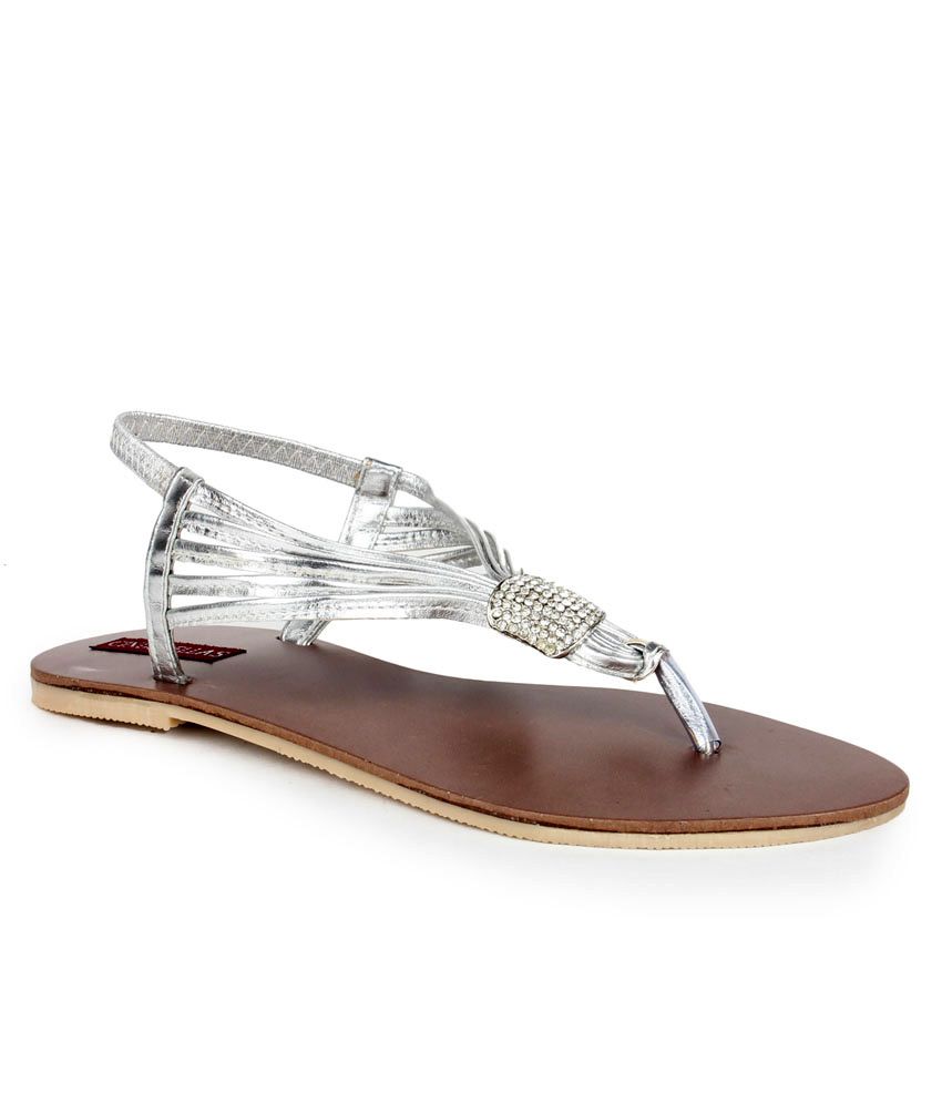 Cinderellas Silver Flat Sandals Price in India- Buy Cinderellas Silver ...