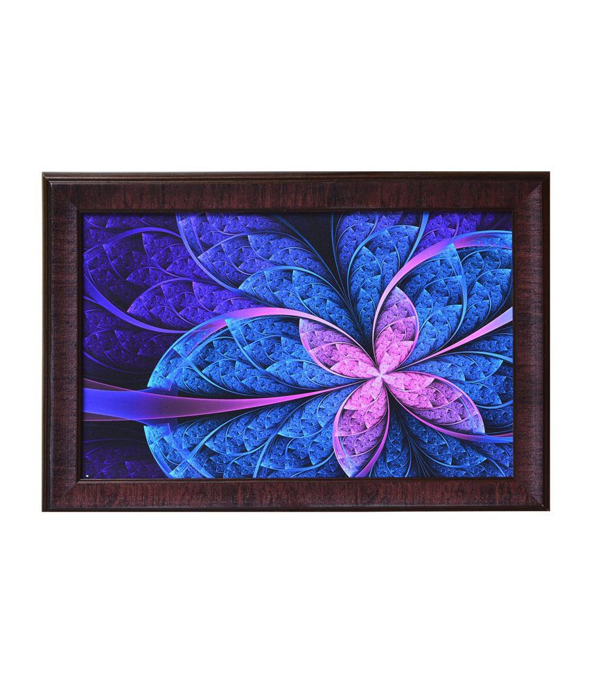     			eCraftIndia Pink and Purple Synthetic Wood Abstract Painting