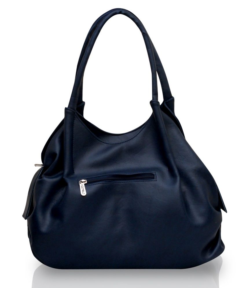 bright blue shoulder bag