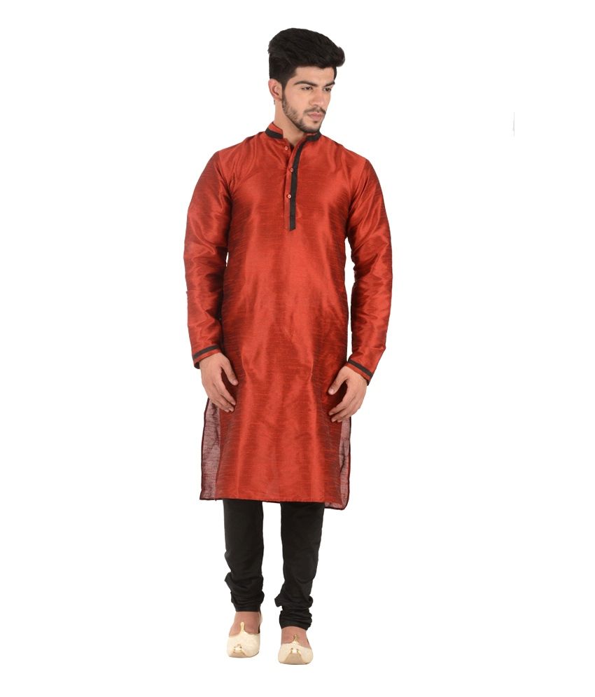 red kurta white pants