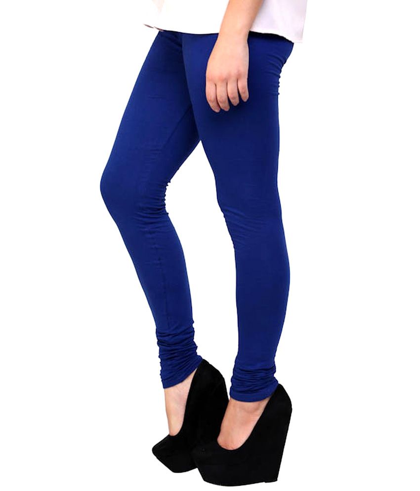 Buy Lasoon Blue Woolen Leggings Online 