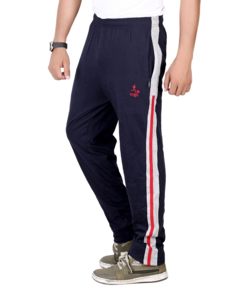 Vego Navy Cotton Track Pant - Buy Vego Navy Cotton Track Pant Online at ...