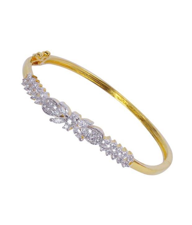 Much More Funky Fashion CZ Stone Openable Bracelet Bangle For Women