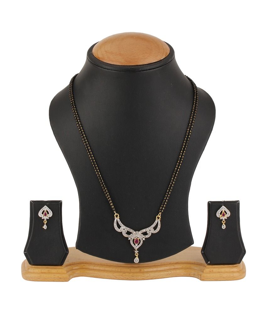     			Youbella Silver Alloy Mangalsutra Set With Chain