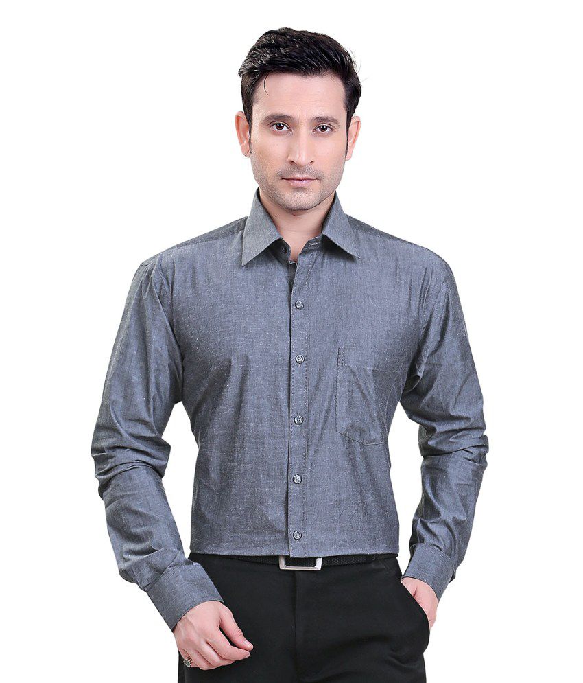 Alanti Grey Formal Shirt - Buy Alanti Grey Formal Shirt Online at Best ...