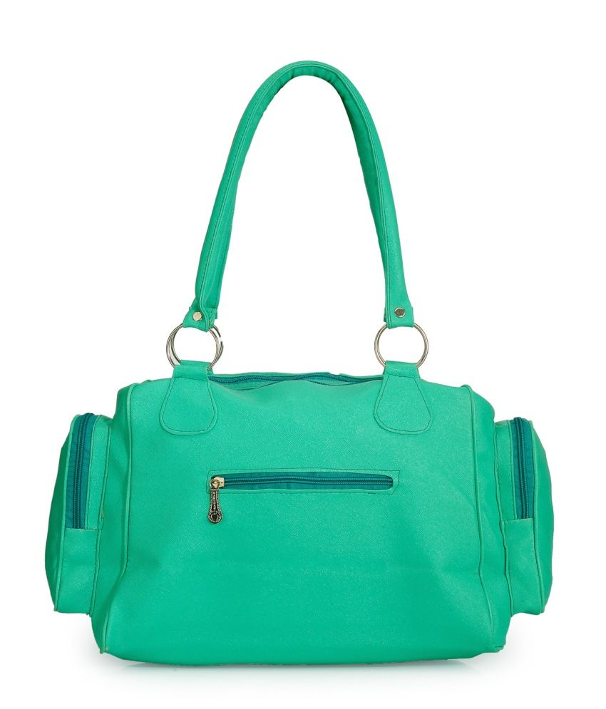 small green shoulder bag
