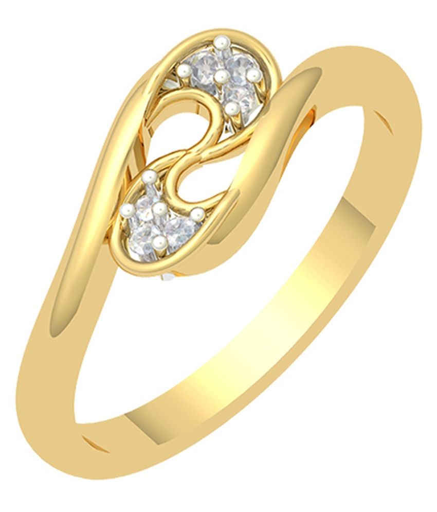 Corona 18Kt Yellow Gold Diamond Ring: Buy Corona 18Kt Yellow Gold ...
