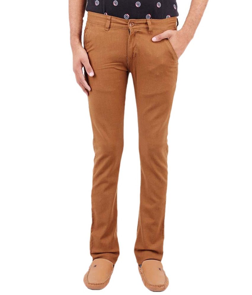 Outfits Clothing Brown Slim Fit Formal Trouser - Buy Outfits Clothing Brown Slim Fit Formal 