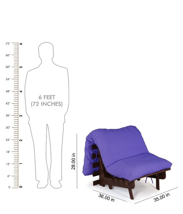 Solid Wood Work Single Futon With Mattress in Purple Buy Solid Wood