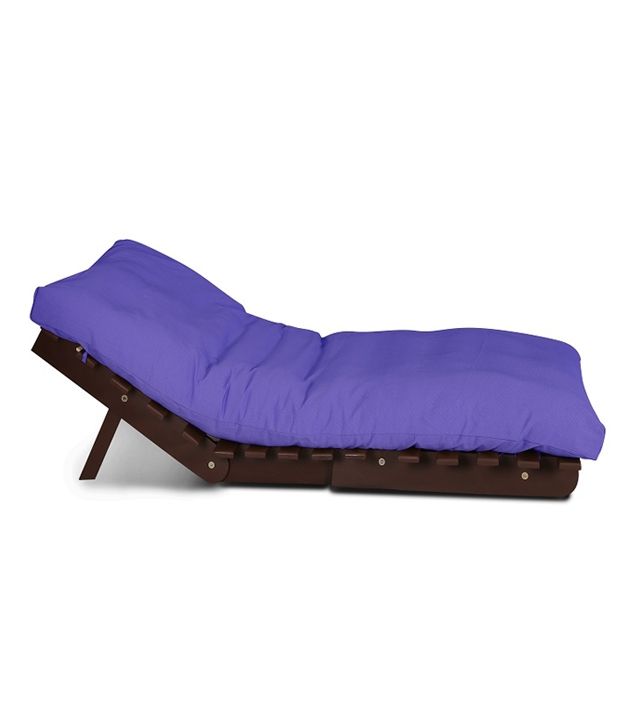 Solid Wood Work Single Futon With Mattress in Purple Buy Solid Wood