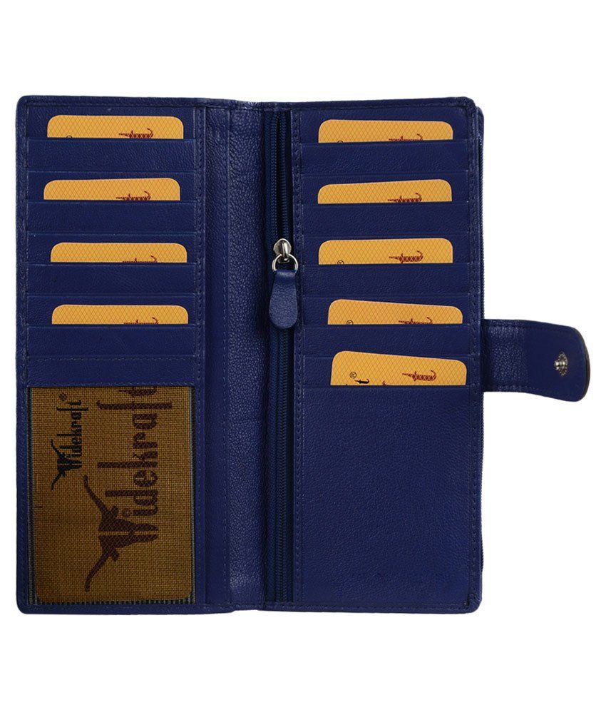 Buy Hidekraft Indigo Leather Regular Wallet For Women at Best Prices in ...