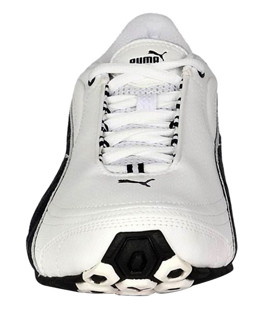 puma white sports shoes flipkart