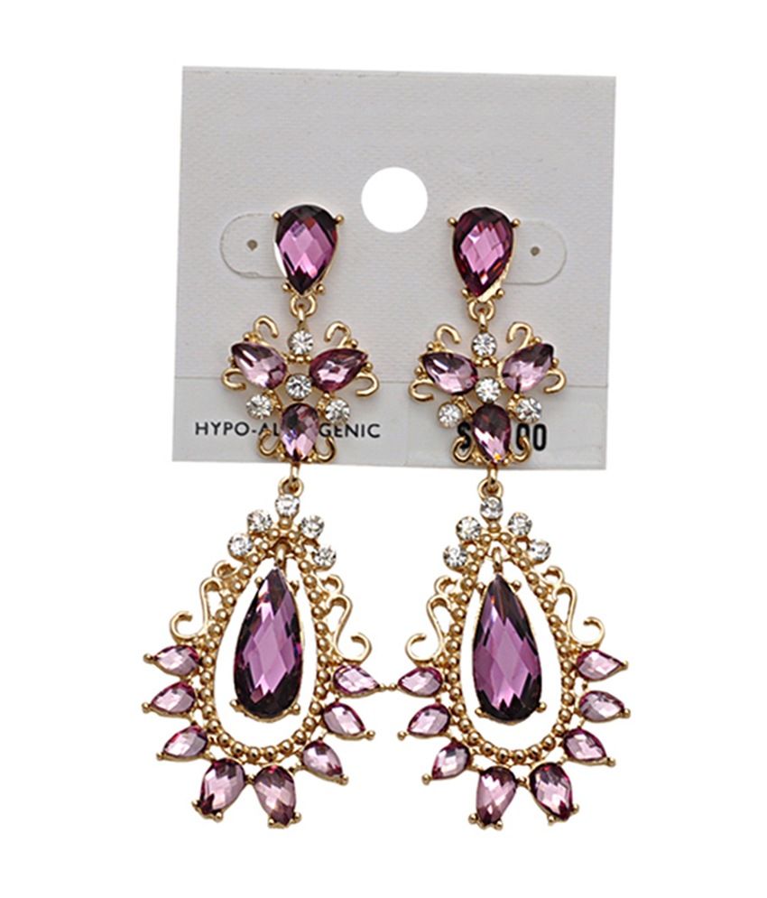 Cinderella Fashion Jewelry Purple Hanging Earrings Buy Cinderella