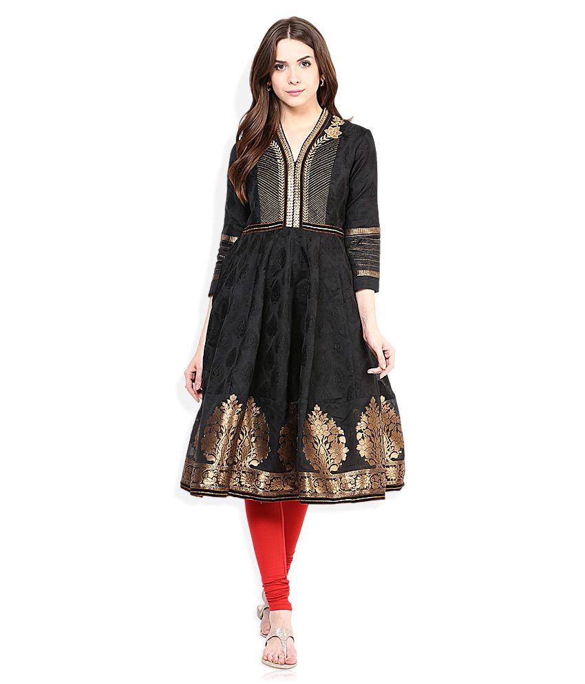 Biba Cotton Kurti With Churidar Stitched Suit Buy Biba Cotton Kurti
