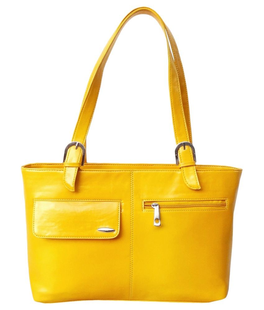 Purseonality Yellow Pu Leather Shoulder Bag - Buy Purseonality Yellow ...