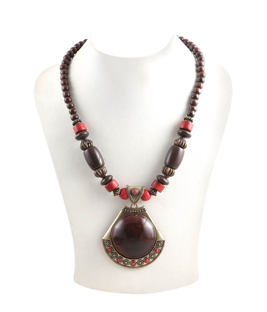 Jadoo Collection Brown Casual Hit Necklace - Buy Jadoo Collection ...