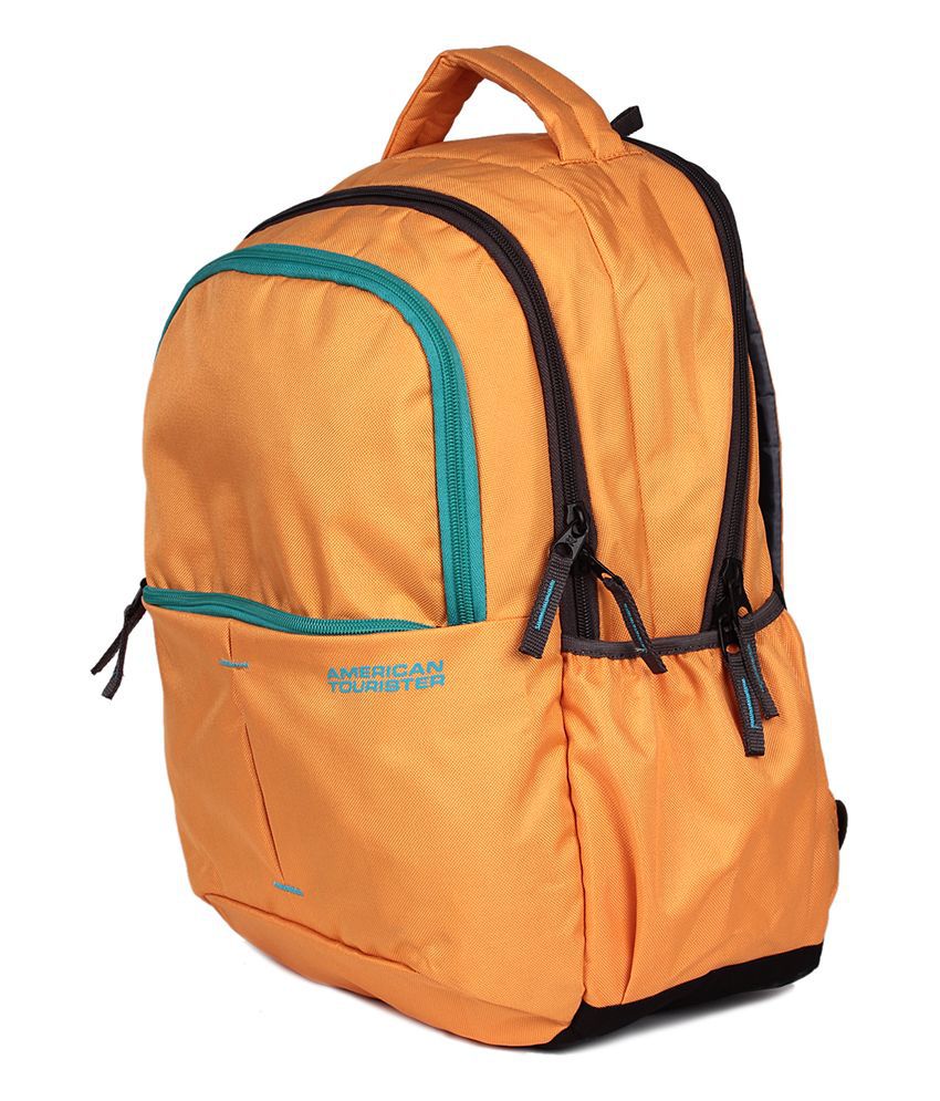 American Tourister Yellow Polyester Backpack - Buy American Tourister ...
