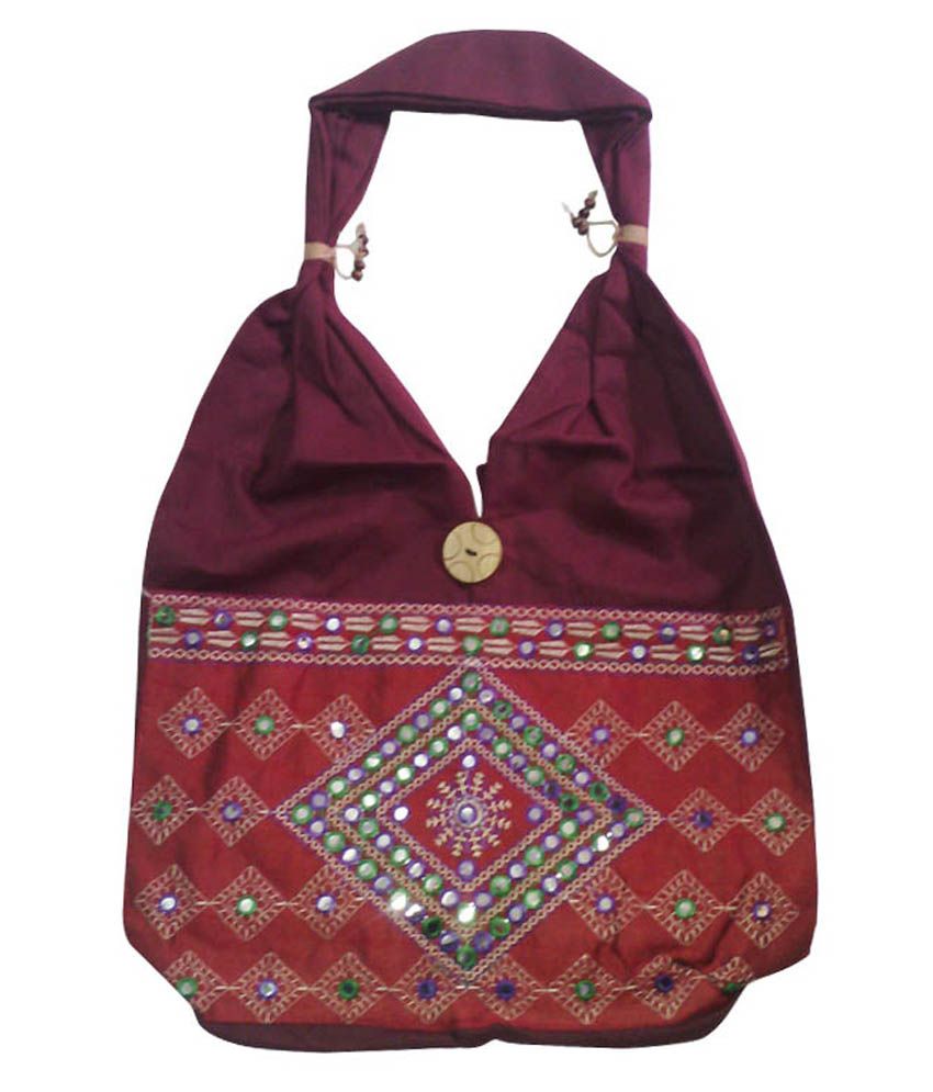 India Pride Handicraft Handbag Rajasthani Jhola Bag Multicolor - Buy ...