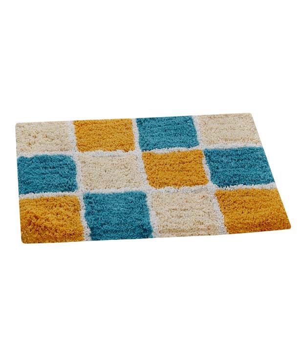     			Aazeem Multicolor Cotton Checks Floor Mat