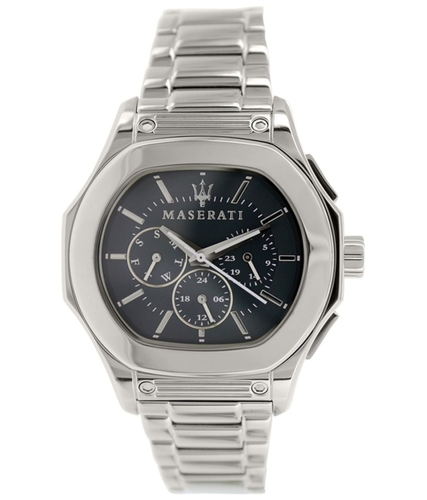 maserati watch silver
