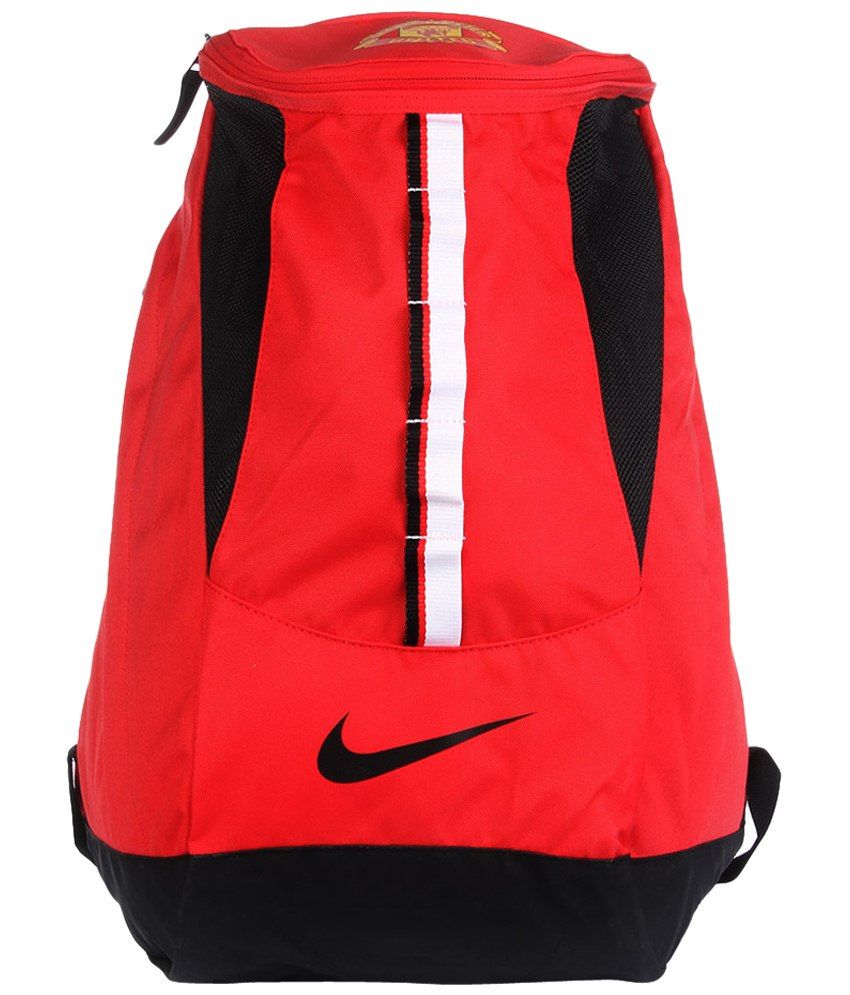 nike red and black backpack