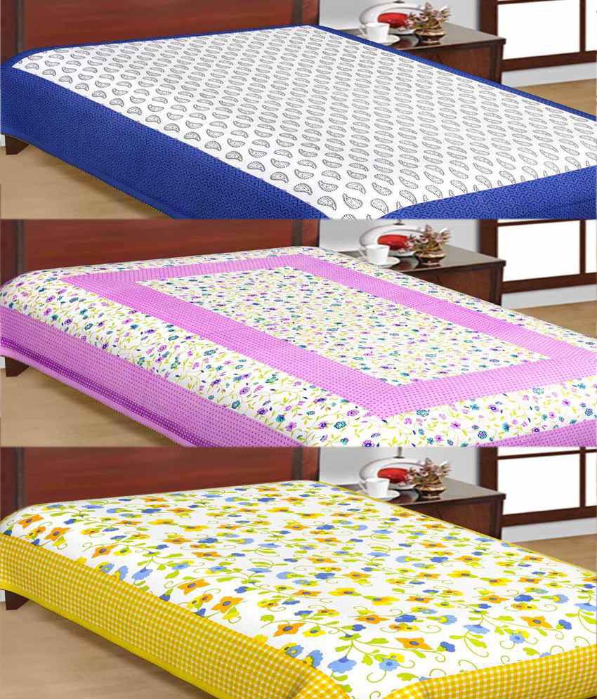     			Uniqchoice Cotton 3 Single Bedsheets ( x )