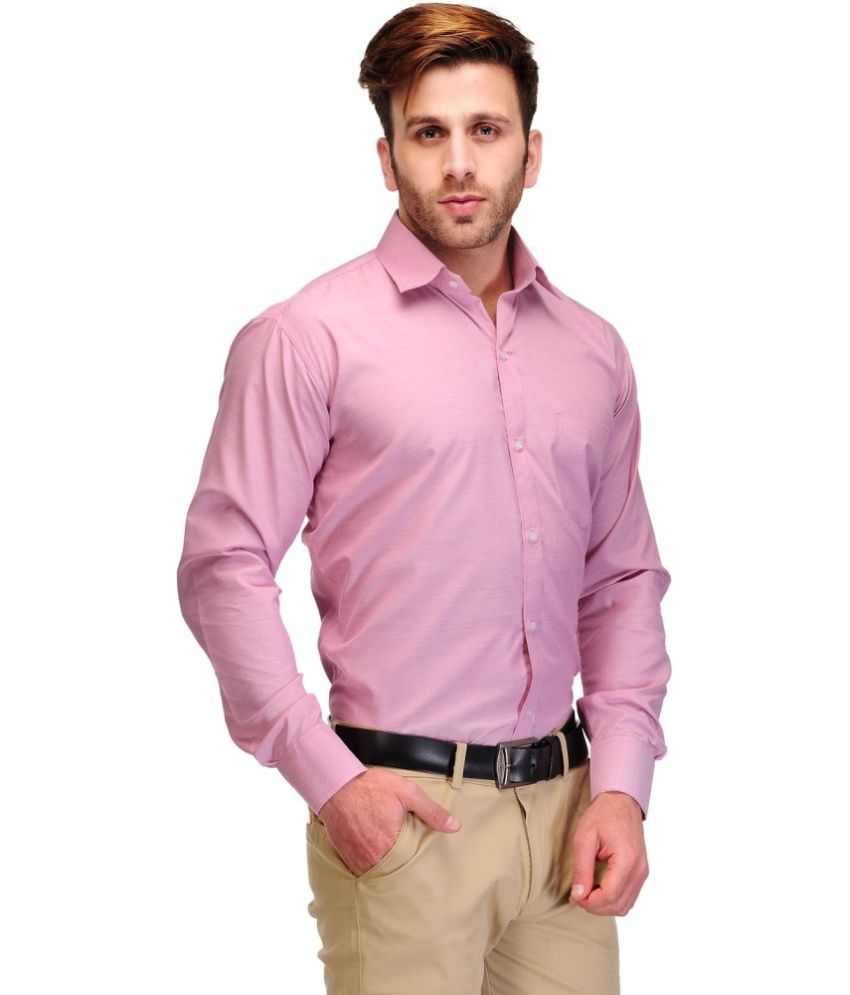 pink formal shirt for men