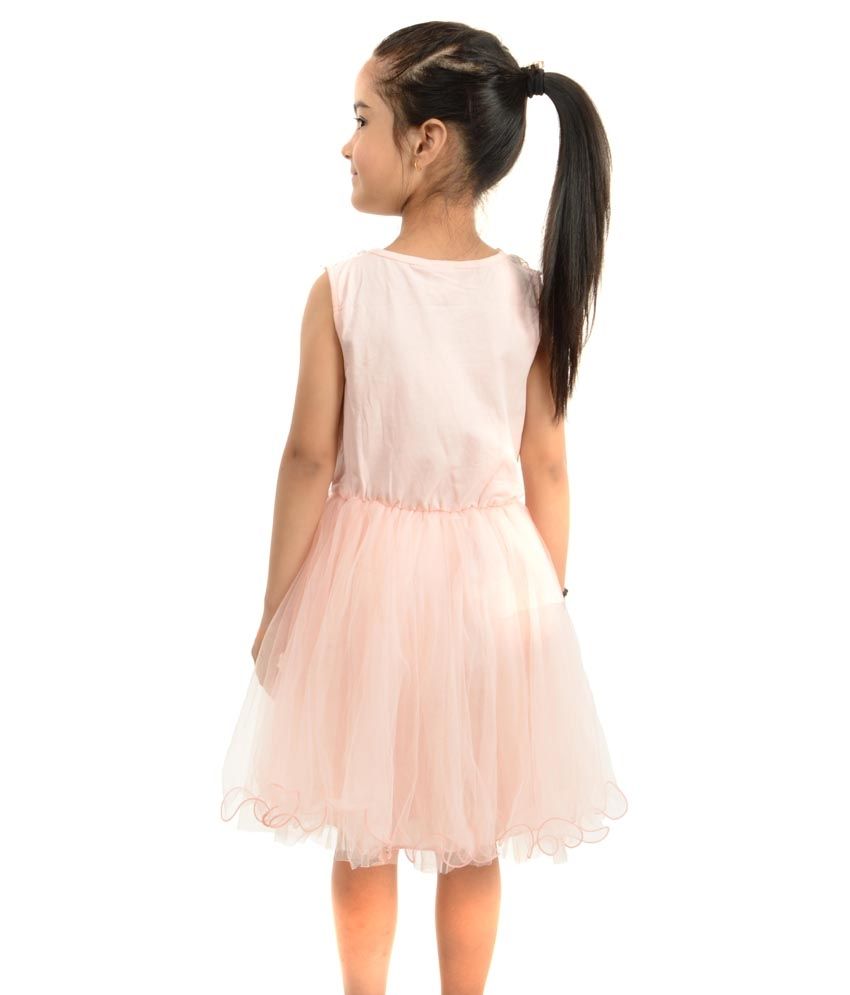 white and pink long frock