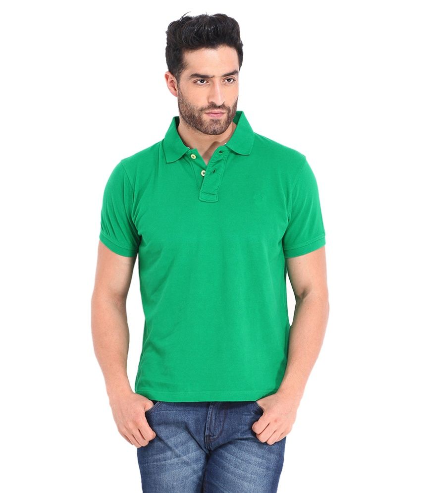     			Concepts Red and Green Half Sleeves Basics Polo T-Shirts - Pack of 2