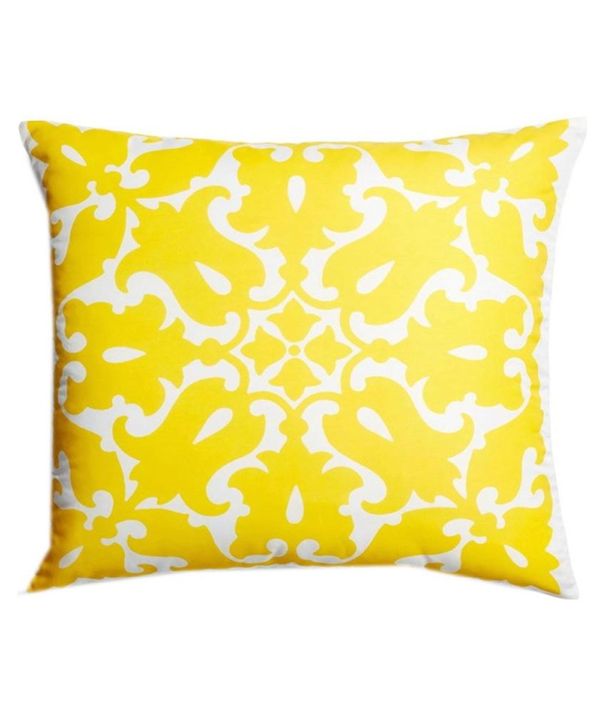 Innovations Next Yellow Geometrical Polyester Cushion Cover Set Of 2