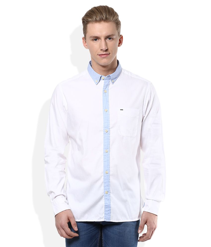 indian terrain white linen shirts