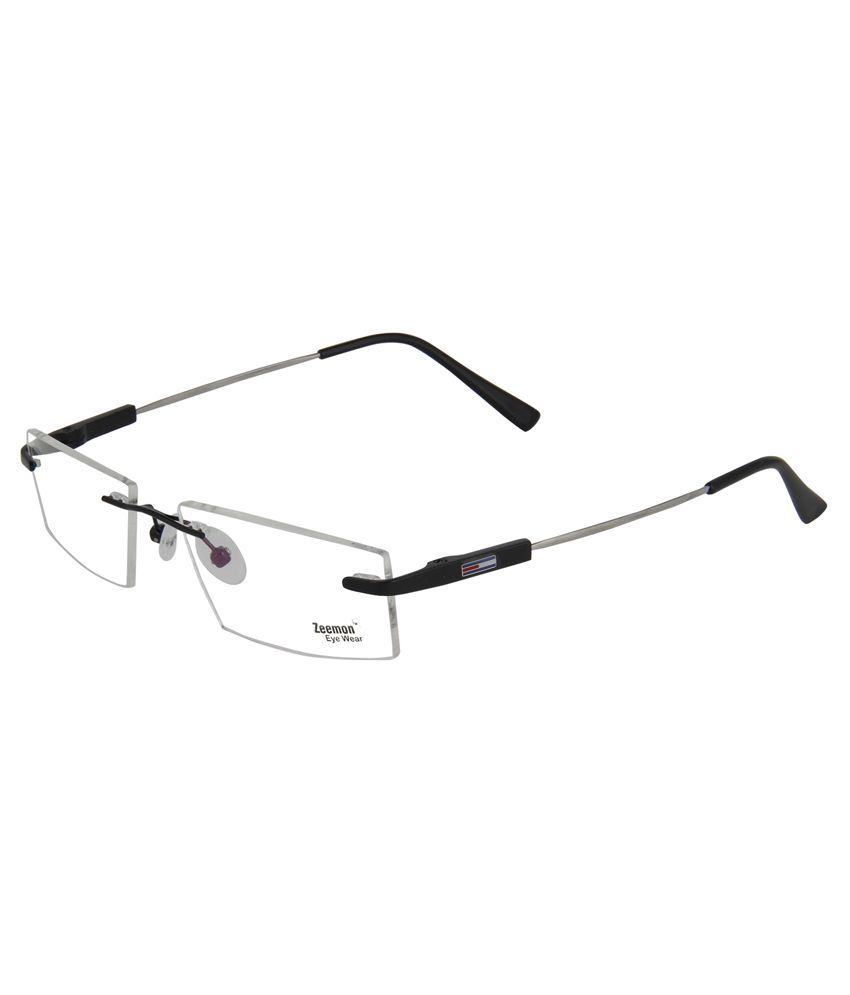 Zeemon Black Metal Rimless Eyeglasses Frame - Buy Zeemon ...