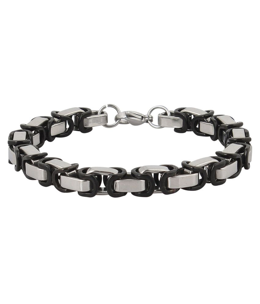 The Jewelbox Black Stainless Steel Bracelets