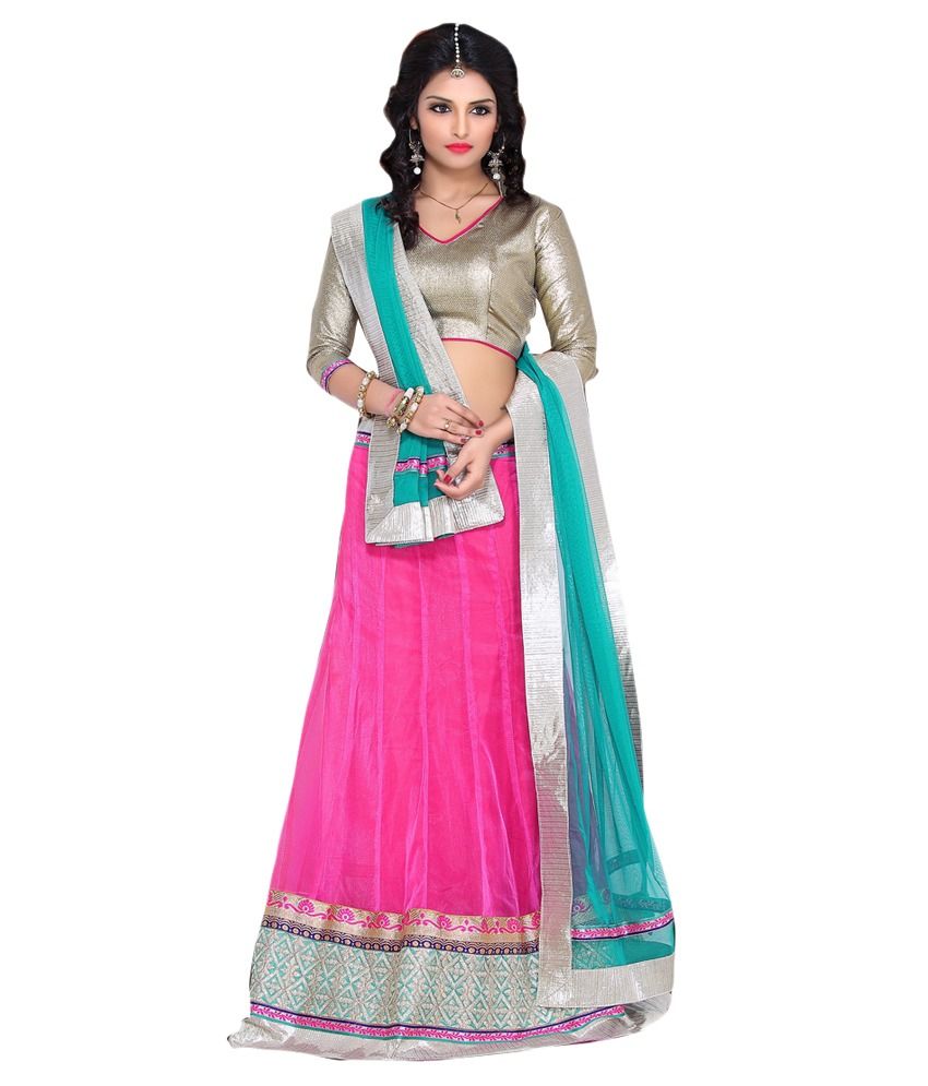 Anu Clothing Pink Net Lehenga Buy Anu Clothing Pink Net Lehenga