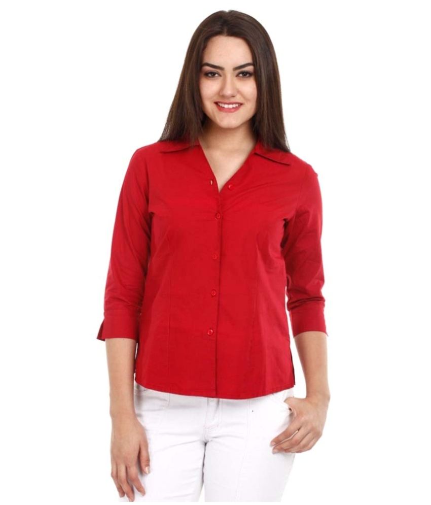 Buy Mustard Red Cotton Shirts Online at Best Prices in India - Snapdeal