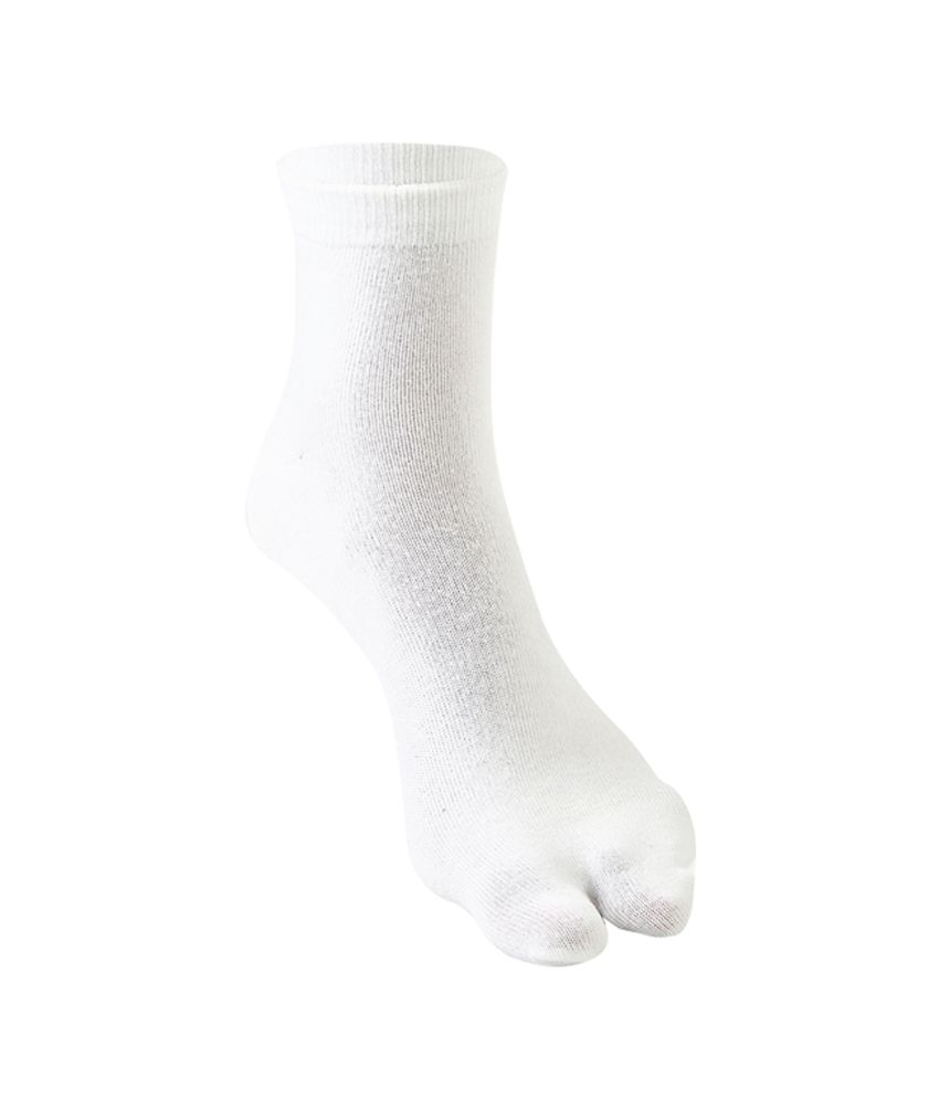 Supersox White Cotton Thumb Socks - Pack Of 4: Buy Online at Low Price ...