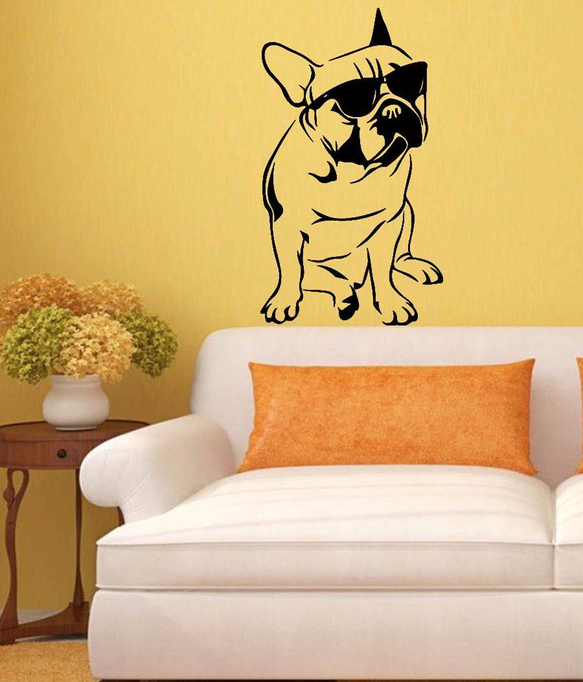 Trends On Wall Black Pvc Pug Dog Sticker Trends On Wall Black Pvc Pug Dog Sticker At Best S In India Snapdeal