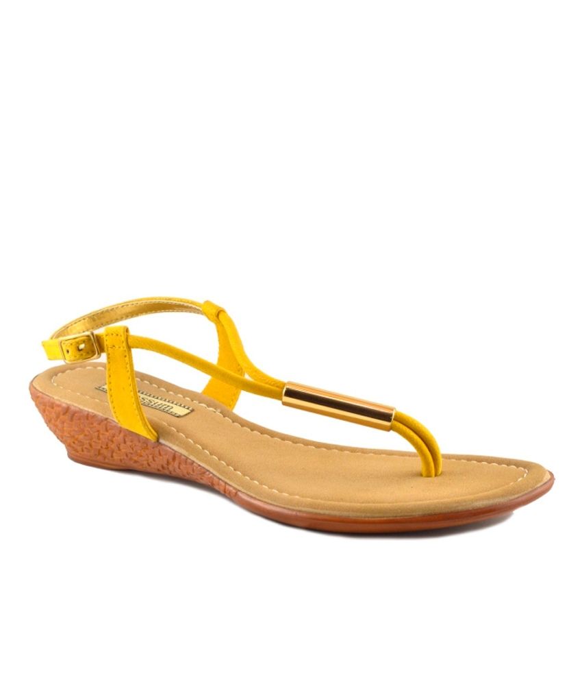 Gressum Yellow Sandals Price in India Buy Gressum Yellow Sandals