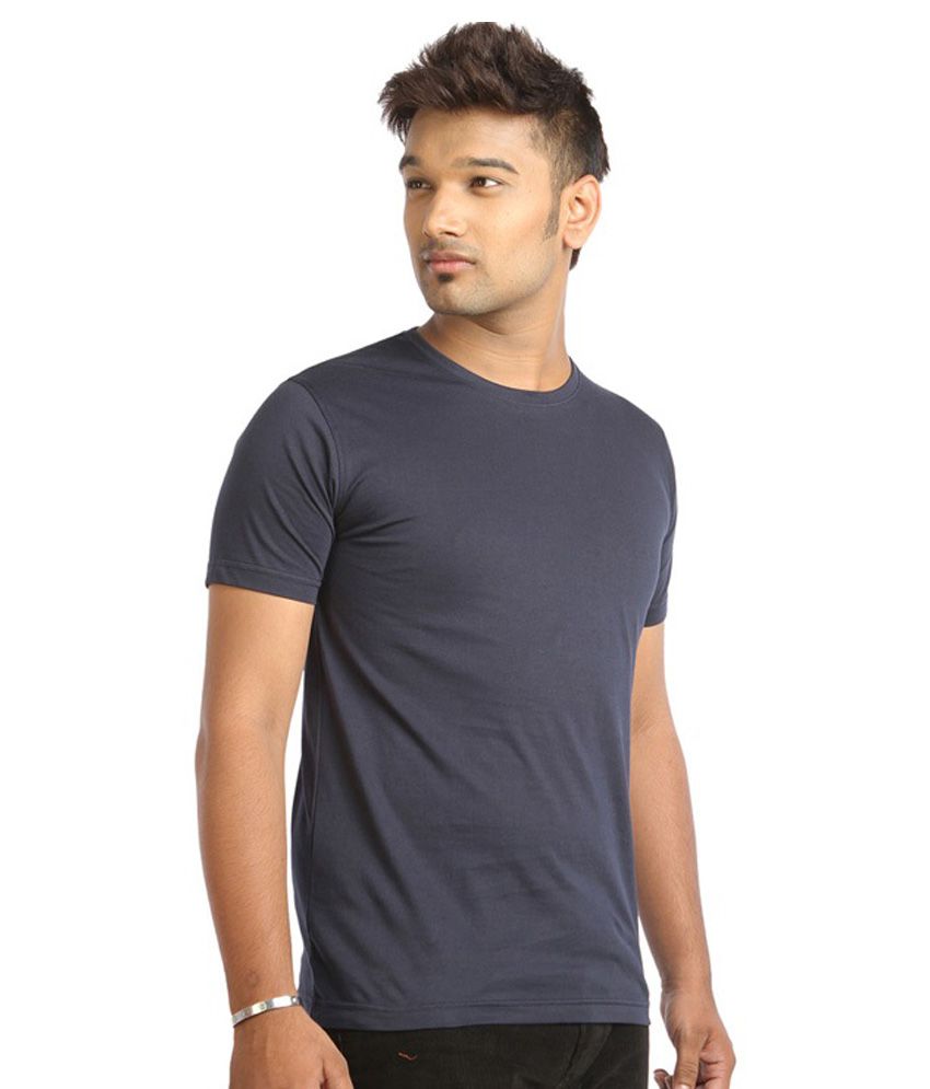 Boson Navy Cotton T-shirt - Buy Boson Navy Cotton T-shirt Online at Low ...