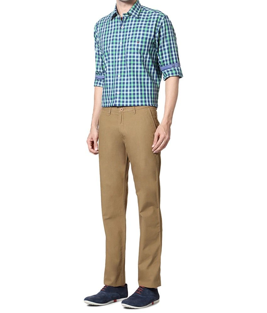 van heusen khaki trousers