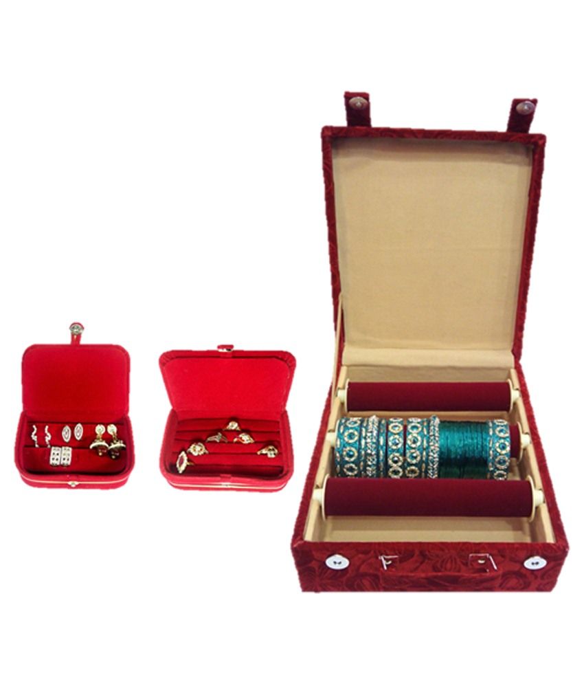LNC Red Valvet Rool Bengal Box With Ring And Earing Box Buy LNC Red